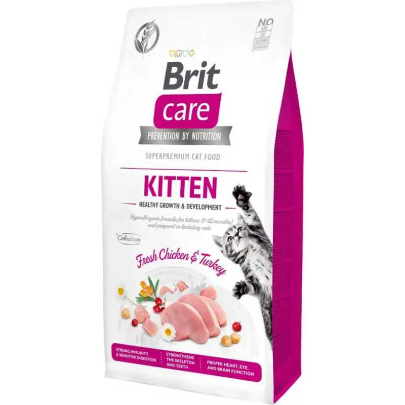 Brit Care Cat Grain-Free Kitten Growth & Development hrana uscata pentru pui de pisica sau femele gestante, 7kg|Deltavet Shop