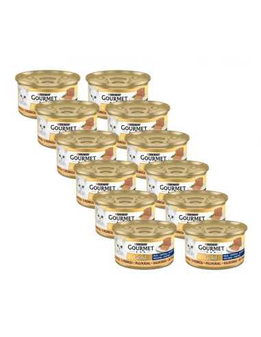 Purina , Hrana umeda pentru pisici Gourmet Gold, Mousse Curcan, 12 X 85g|Deltavet Shop