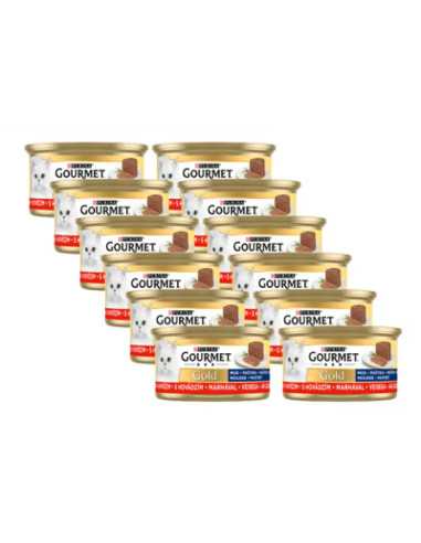 Purina Hrana umeda pentru pisici Gourmet Gold, Mousse Vita 12 X 85g|Deltavet Shop