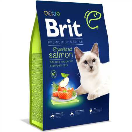 Brit Premium By Nature Sterilized Hrana uscata pentru pisici Somon, 8Kg|Deltavet Shop