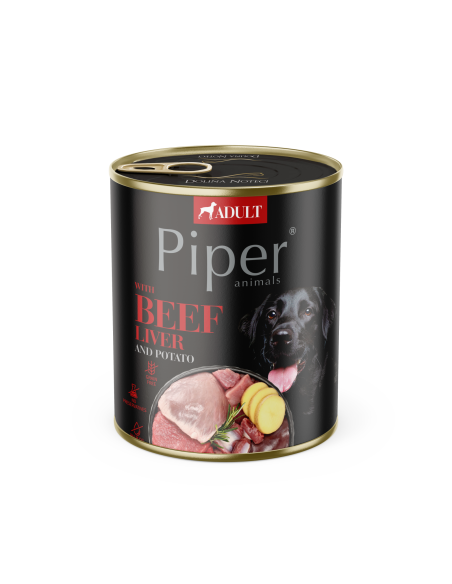 Piper Hrana umeda Adult, Ficat de Vita si Cartofi 800g|Deltavet Shop