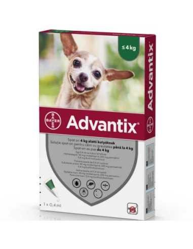 Advantix 40 Caini sub 4 kg, 1 pipeta|Deltavet Shop