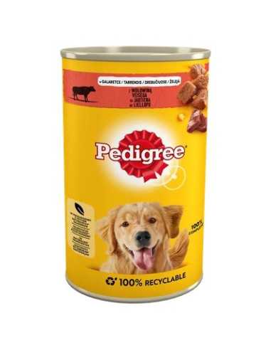 Pedigree conserva cu carne de vita in jeleu 1200g|Deltavet Shop