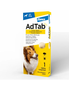 AdTab Dog 56.25 mg pentru caini 1.3-2.5 kg , 1 tableta|Deltavet Shop