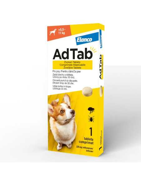 AdTab Dog 225 mg pentru caini 5.5-11 kg , 1 tableta|Deltavet Shop