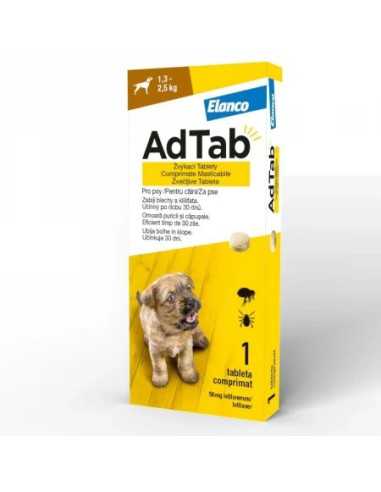 AdTab Dog 56.25 mg pentru caini 1.3-2.5 kg , 1 tableta|Deltavet Shop