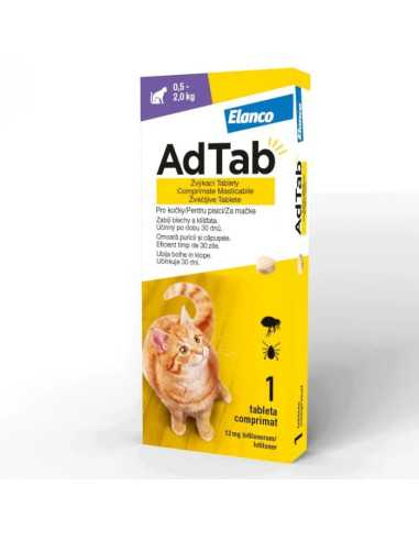 AdTab Cat 12 mg pentru pisici 0.5-2 kg , 1 tableta|Deltavet Shop