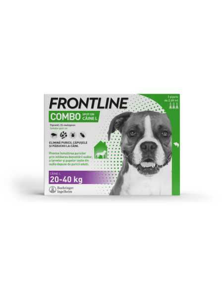 Frontline Combo Spot On L pentru caini, 20-40kg , 3 pipete|Deltavet Shop