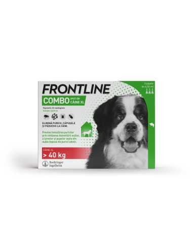 Frontline Combo Spot On XL pentru caini, peste 40kg , 3 pipete|Deltavet Shop