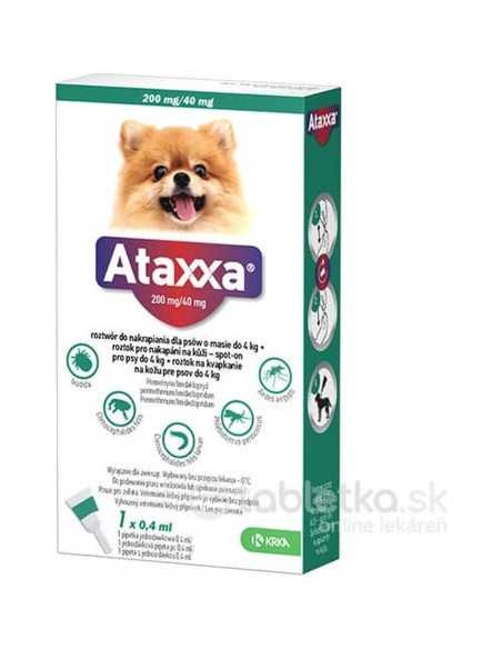 Ataxxa, pentru caini pana in 4 Kg, 200mg/40mg, 1 pipeta|Deltavet Shop