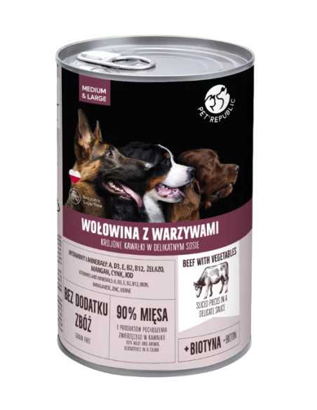 Pet Republic hrana umeda pentru caini cu vita in sos 1250g|Deltavet Shop