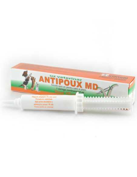 ANTIPOUX MD 14 ML solutie spot on pentru caini si pisici.|Deltavet Shop