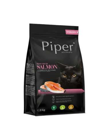 Piper Hrana uscata pentru pisici adulte sterilizate, somon 3kg|Deltavet Shop