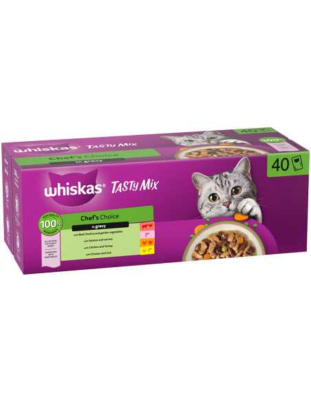 Hrana umeda pentru pisici, Tasty Mix Chef's Choice (in sos), 40x85g WHISKAS|Deltavet Shop