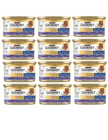 Purina , Hrana umeda pentru pisici Gourmet Gold, Mousse Miel, 12 X 85g|Deltavet Shop