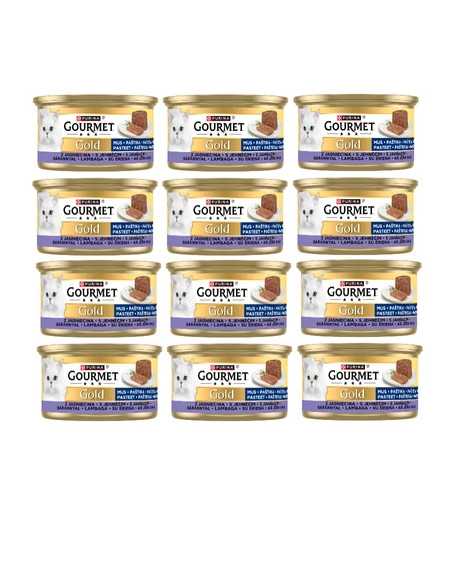Purina , Hrana umeda pentru pisici Gourmet Gold, Mousse Miel, 12 X 85g|Deltavet Shop
