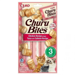 INABA Ciao Churu Bites bucati de Pui umplute cu crema de Ton 3x10g|Deltavet Shop