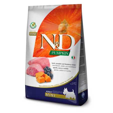 N&D grain free adult mini miel, afine si dovleac 7kg|Deltavet Shop