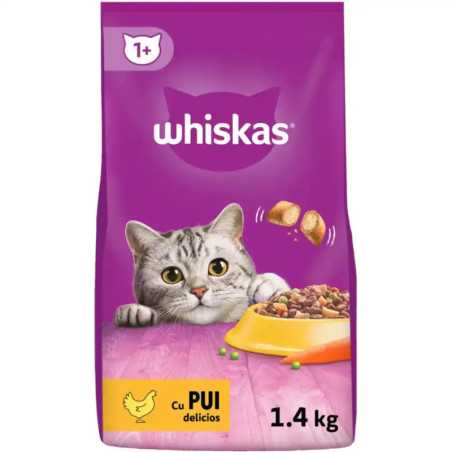 WHISKAS Hrana uscata pentru pisici adulte cu Pui 1.4Kg|Deltavet Shop