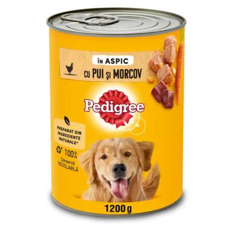 Pedigree conserva cu carne de pui in aspic 1200g|Deltavet Shop